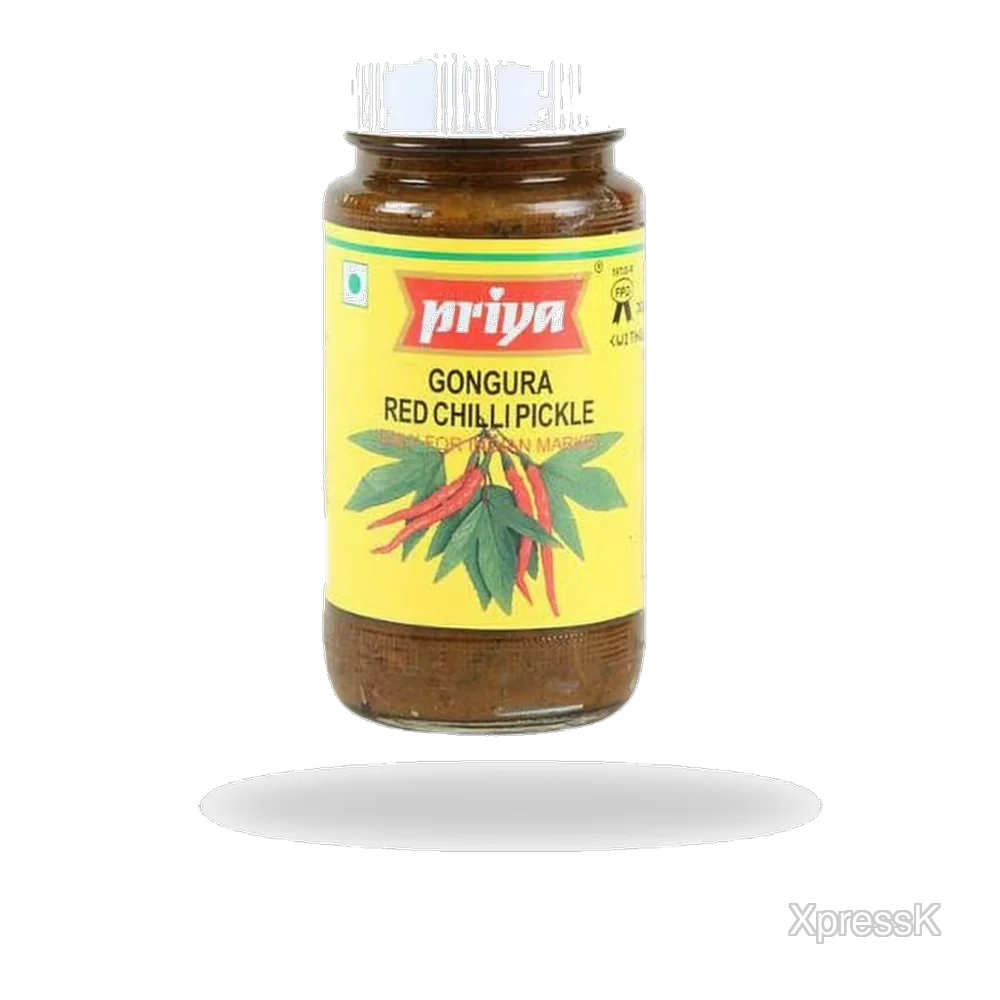 Priya_Gongura_RED_Chilli_Pickle_W:garlic_300_Gms.webp
