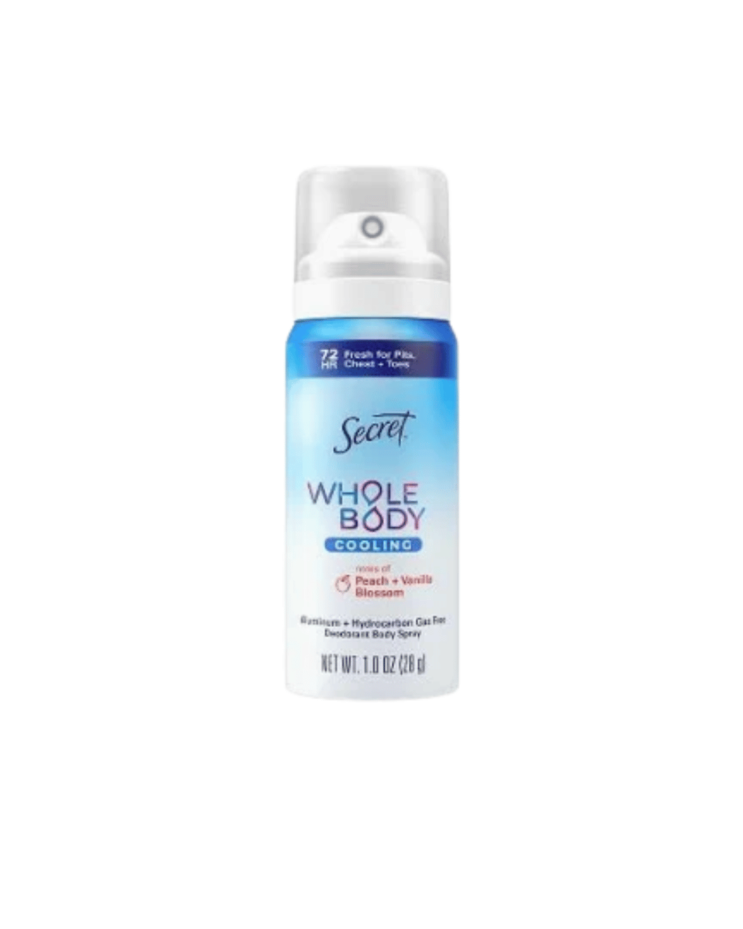 Secret Body Deodorant Spray for Women Peach & Vanilla, 1.0 oz