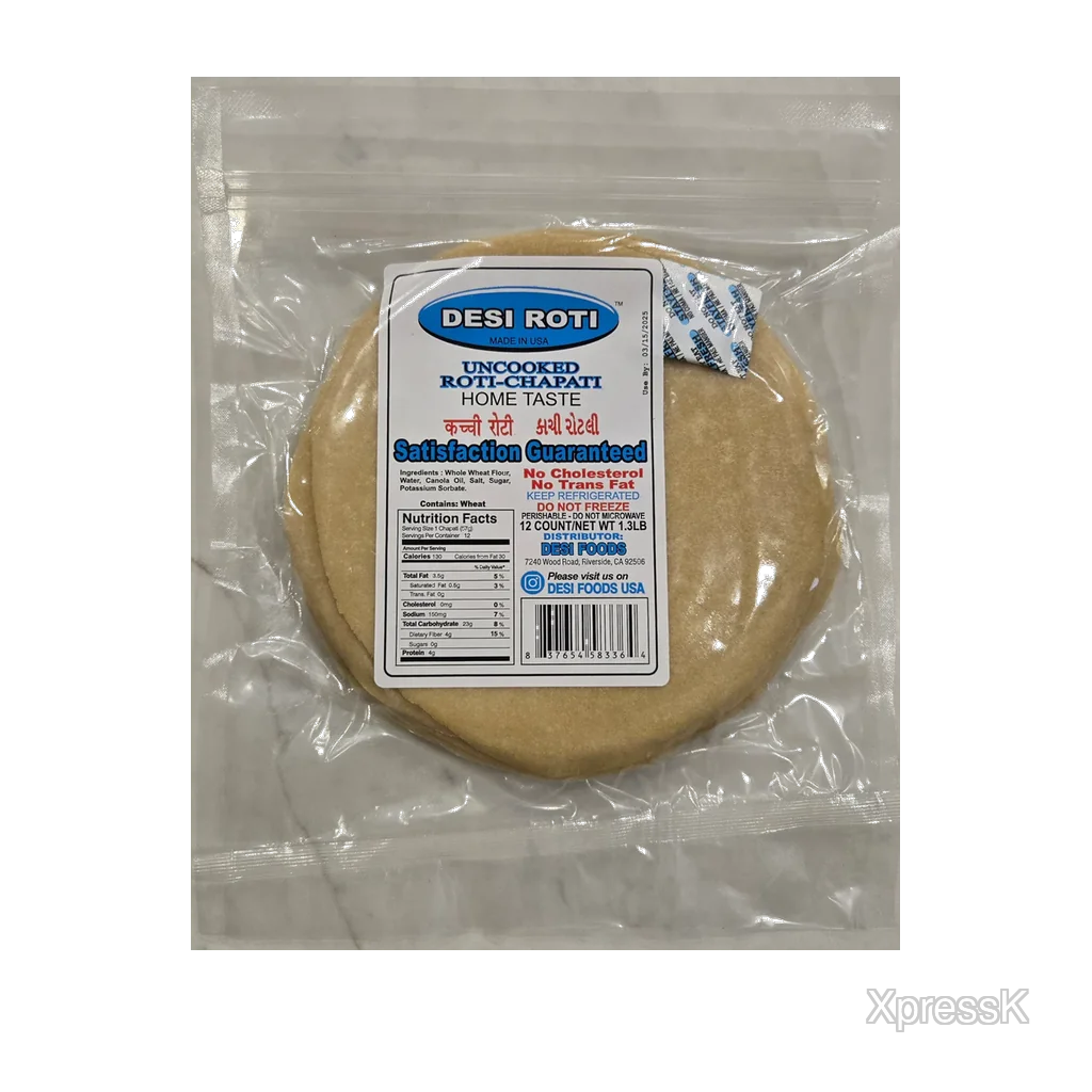 Desi Roti Uncooked Roti 12 Count